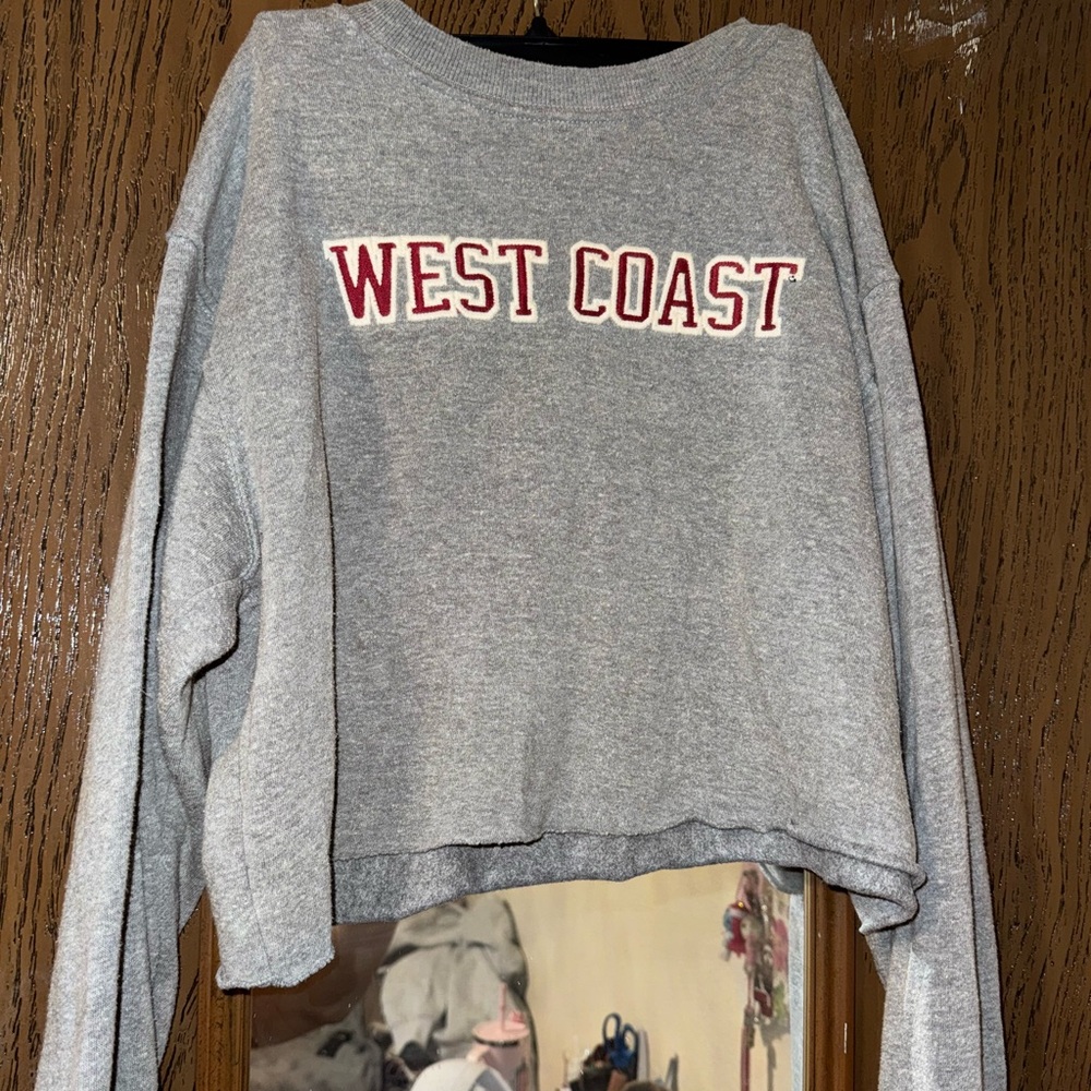 Brandy Melville Gray West Coast Sweatshirt